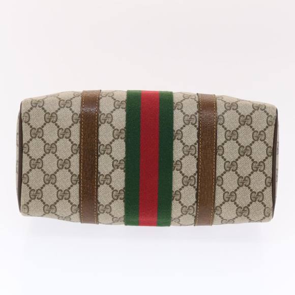 GUCCI GG Canvas Web Sherry Line Hand Bag Beige Red Green 24 012 3841 Auth 49785 - Picture 5 of 16
